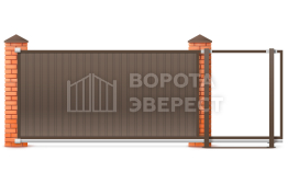 Откатные ворота механические 7 метров 7000×2200 ВЭ-5813