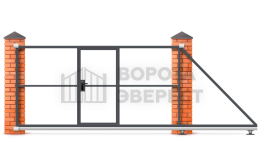 Откатные ворота из профильной трубы каркас 2250×2550 ВЭ-5379