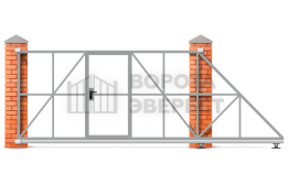 Ворота откатные металлические 2800×2000 ВЭ-5079