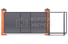 Двойные откатные ворота 3000×2000 ВЭ-5201