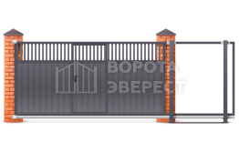 Ворота механические 1750×2000 для забора ВЭ-4935