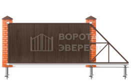 Ворота откатные 2250×2550 Nice ВЭ-4737