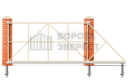 Откатные ворота Ролтэк 2500×3000 ВЭ-4801