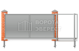 Откатные ворота двойные 2800×2000 ВЭ-5186