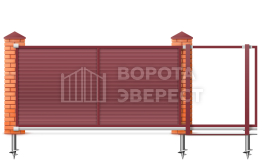 Ворота откатные консольные 3600×2200 ВЭ-4877