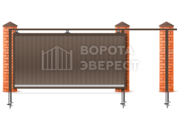 Ворота автоматические распашные с дистанционным управлением 1750×2000 ВЭ-5010