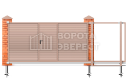 Откатные алюминиевые ворота Алютех 2250×2800 ВЭ-4575