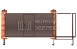 Откатные ворота сэндвич 2100×3000 ВЭ-5554