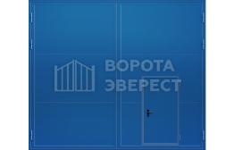 Противопожарные ворота EI-60 с калиткой. 2000×2000 ВЭ-3150