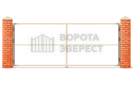 Ворота распашные металлические каркас 2500×2750 ВЭ-2171