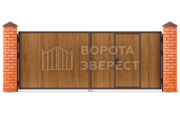 Распашные деревянные ворота 2000×2250 ВЭ-2443