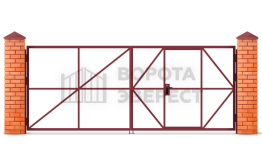 Распашные ворота для дачи 2250×3000 ВЭ-2181