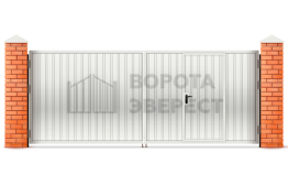 Промышленные распашные сэндвич ворота 3000×1750 ВЭ-2414