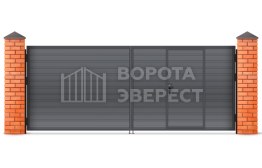 Ворота алюминиевые распашные Алютех 2250×2000 ВЭ-1934