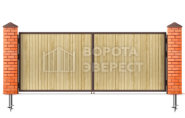 Ворота распашные деревянные 2250×2000 ВЭ-2449