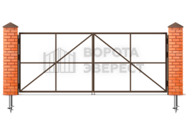 Ворота распашные Alutech 2500×1750 ВЭ-1932