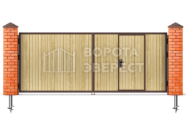 Распашные деревянные ворота 1500×2000 ВЭ-2445