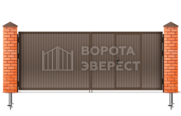 Ворота распашные из профильной трубы 2500×2500 ВЭ-2544